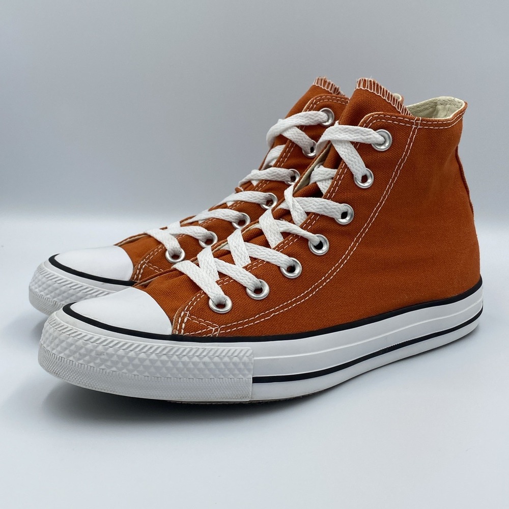 Converse Chuck Taylor All Star High Top Women's 7 Orange Canvas Sneakers 149508F